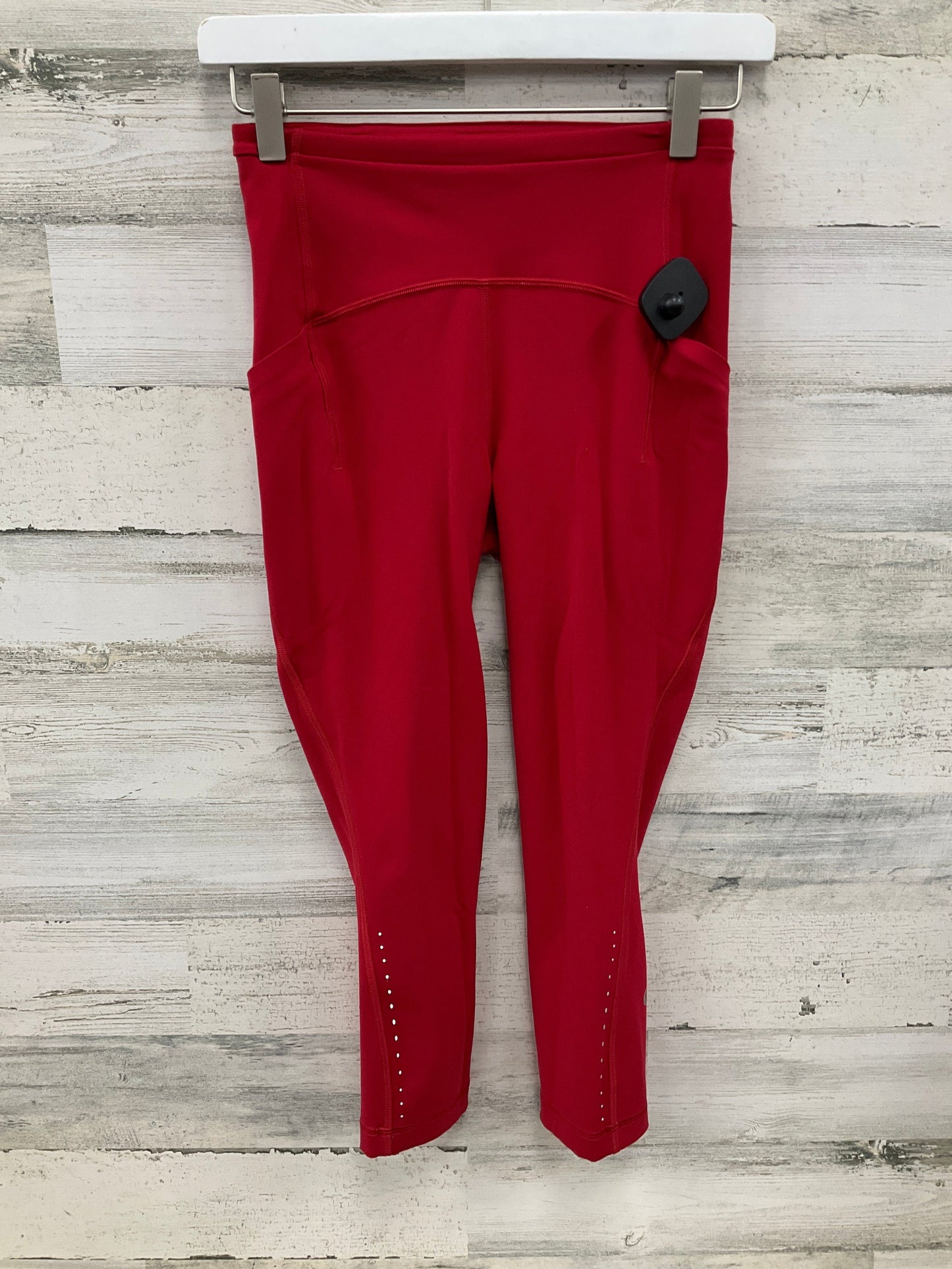 Athletic Capris By Lululemon In Red, Size: 4