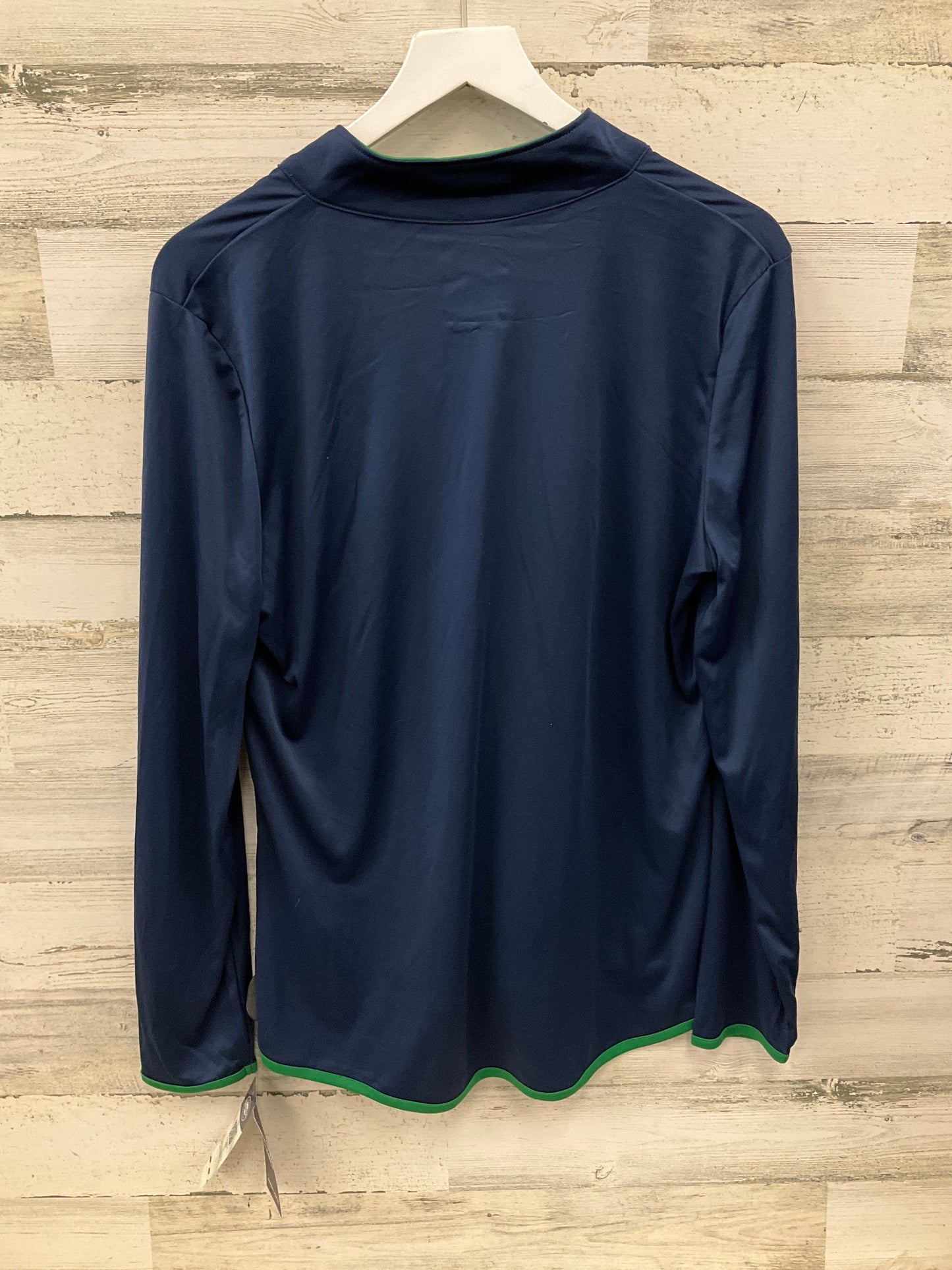 Athletic Top Long Sleeve Collar By Fanatics In Blue, Size: L