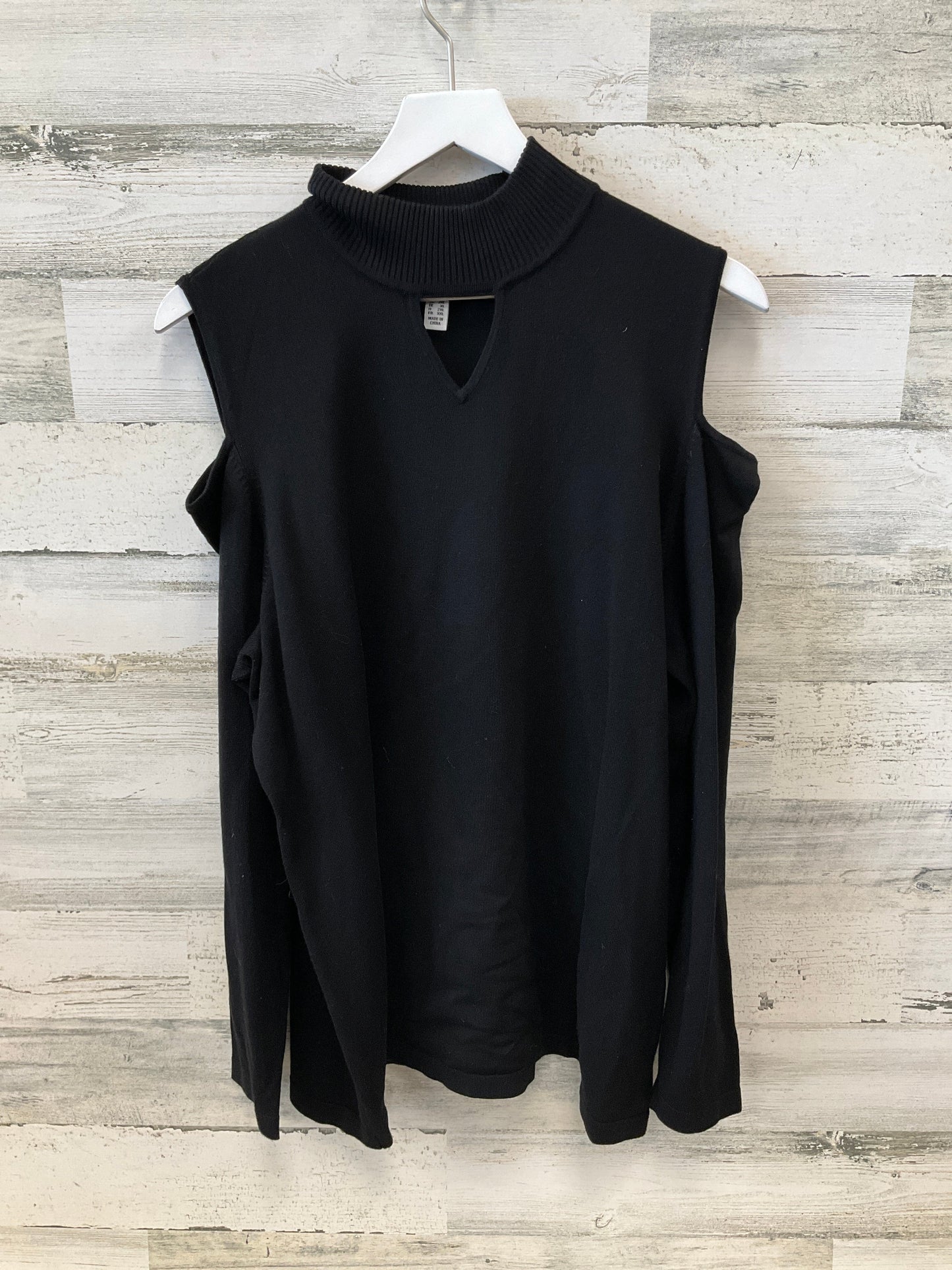 Sweater By Susan Graver In Black, Size: 1x