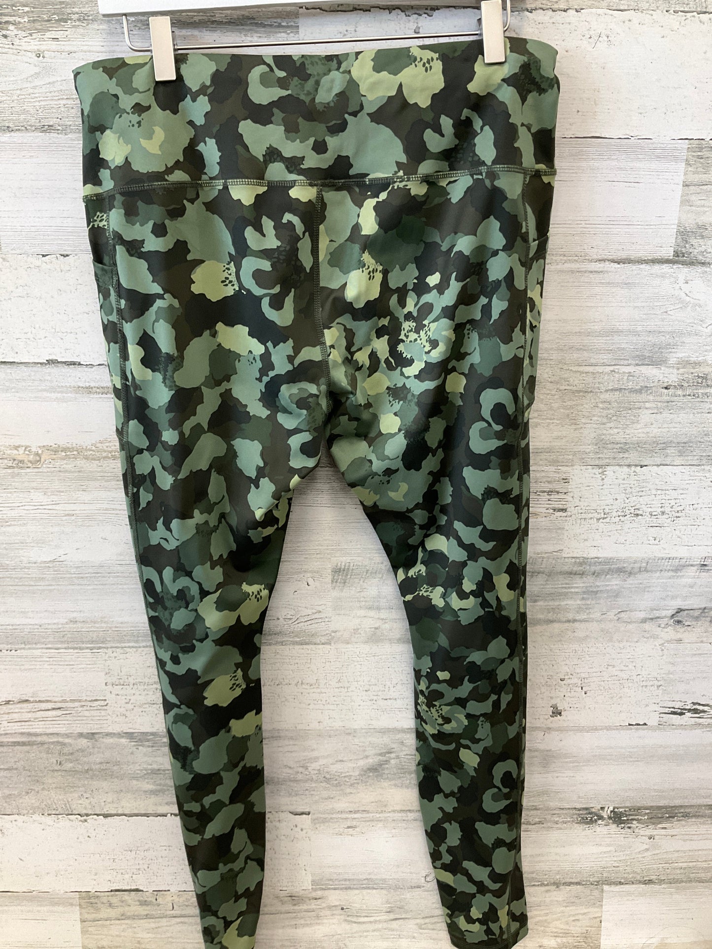 Athletic Leggings By Avia In Green, Size: Xl