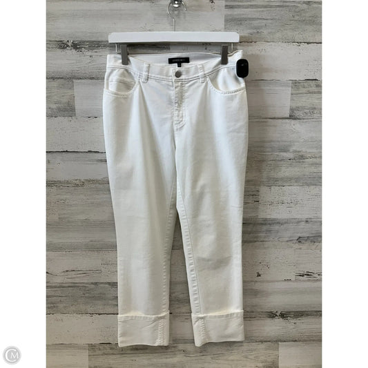 Jeans Designer By Lafayette 148 In White, Size: 4