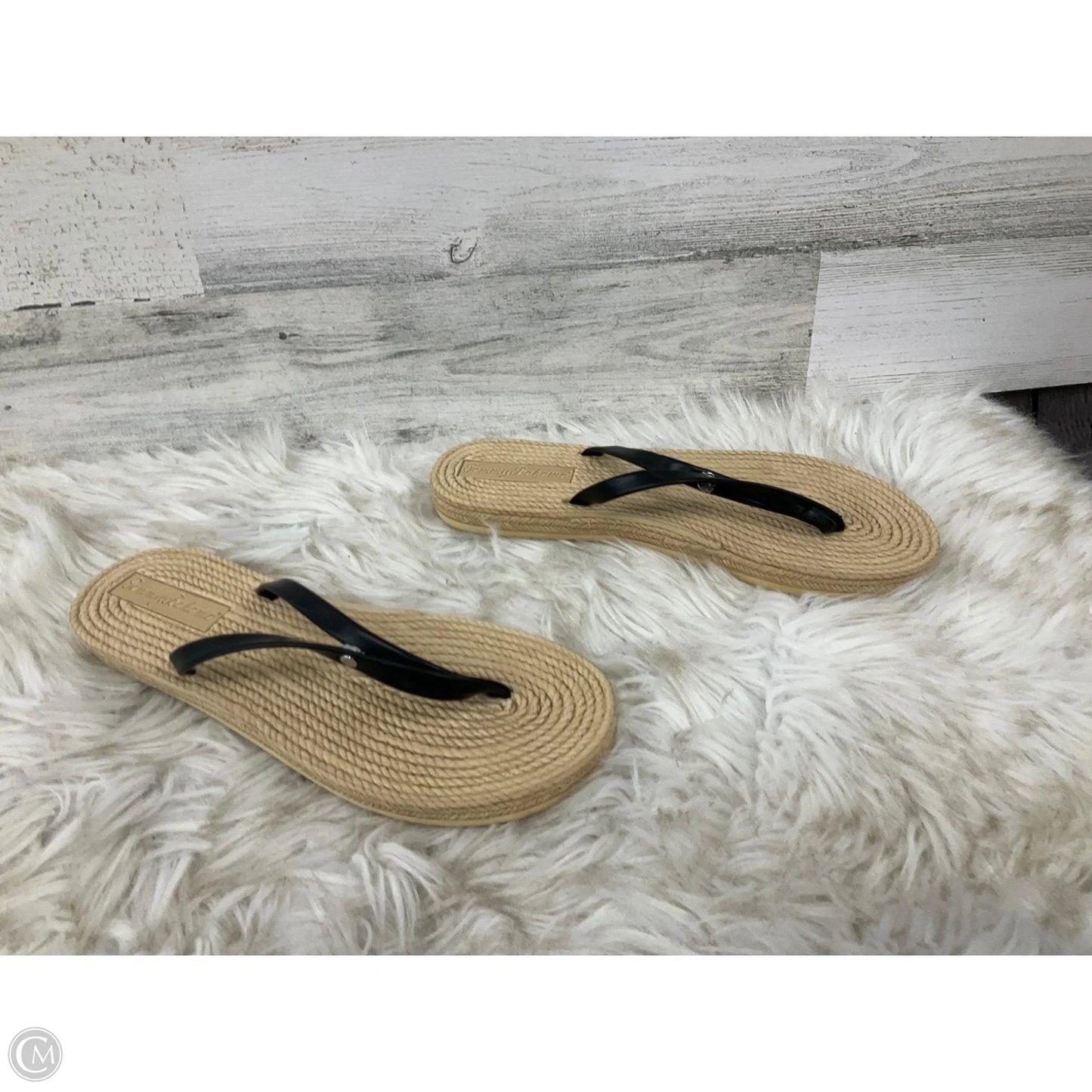 Sandals Flip Flops By Tommy Bahama In Black, Size: 8