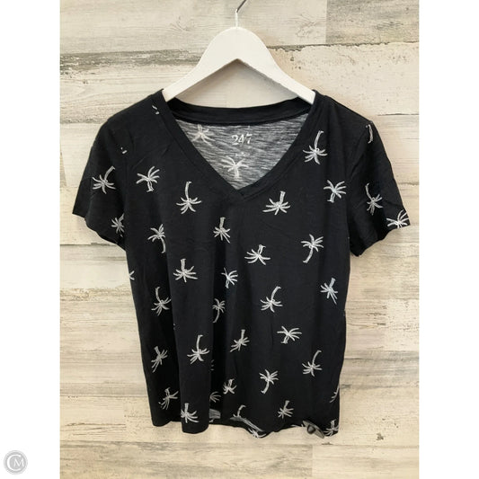 Top Short Sleeve By Clothes Mentor In Black, Size: M