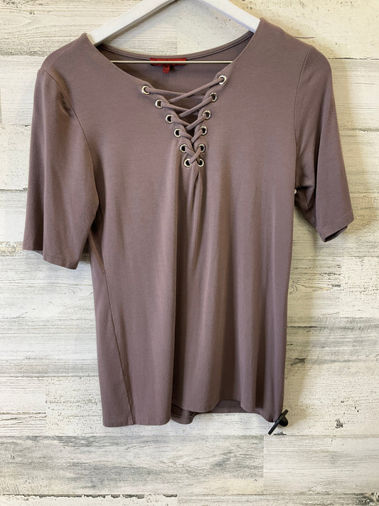 Taupe Top Short Sleeve Red, Size M