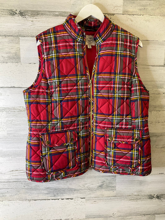 Vest Puffer & Quilted By St Johns Bay In Red Plaid, Size: Xl