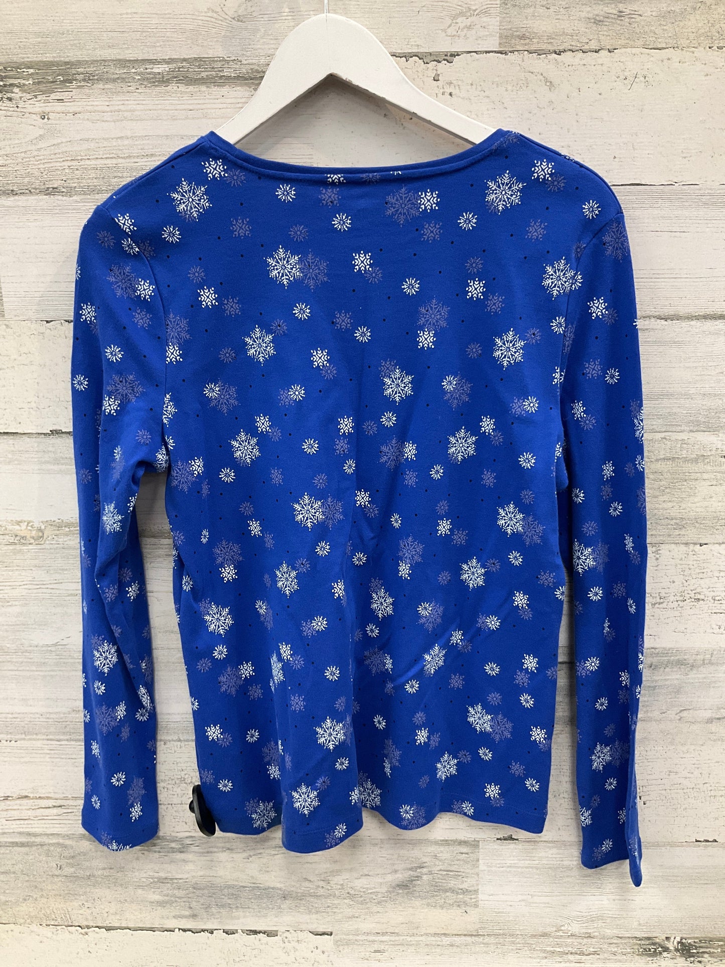 Top Long Sleeve By Croft And Barrow O In Blue, Size: S