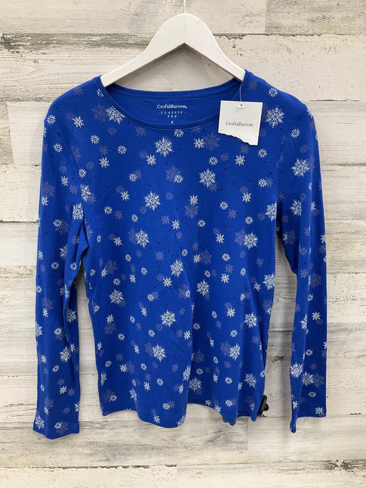 Top Long Sleeve By Croft And Barrow O In Blue, Size: S