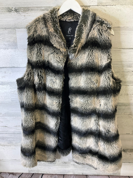 Vest Faux Fur & Sherpa By Rachel Zoe In Animal Print, Size: 3x