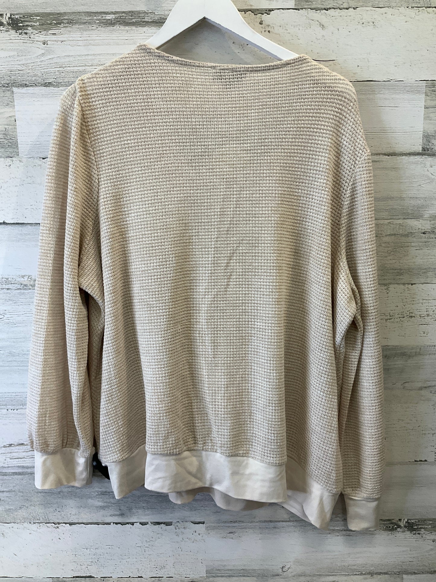 Tan Top Long Sleeve Chenault, Size 3x