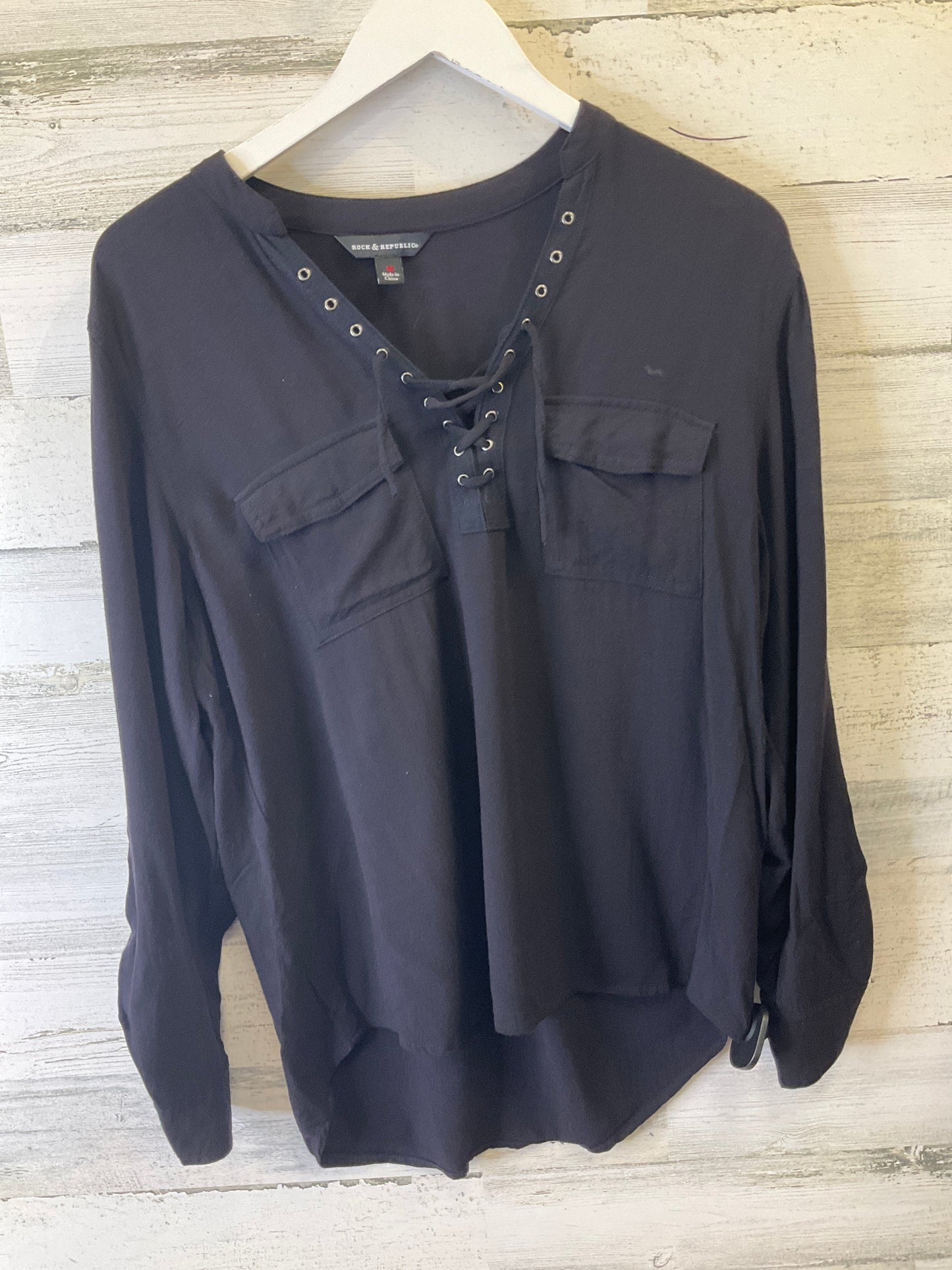 Black Top Long Sleeve Rock And Republic, Size M