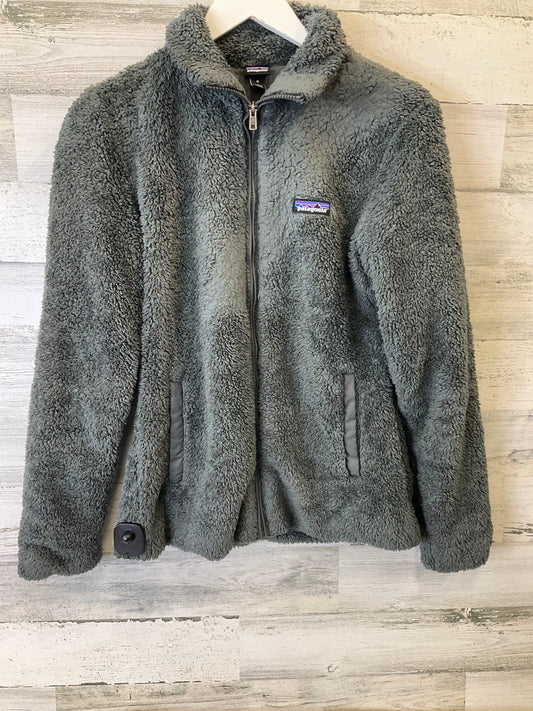 Jacket Fleece By Patagonia In Grey, Size: M