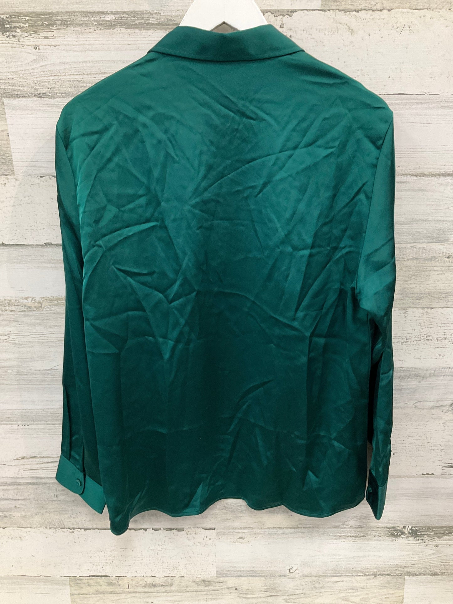 Blouse Long Sleeve By Clothes Mentor In Green, Size: L