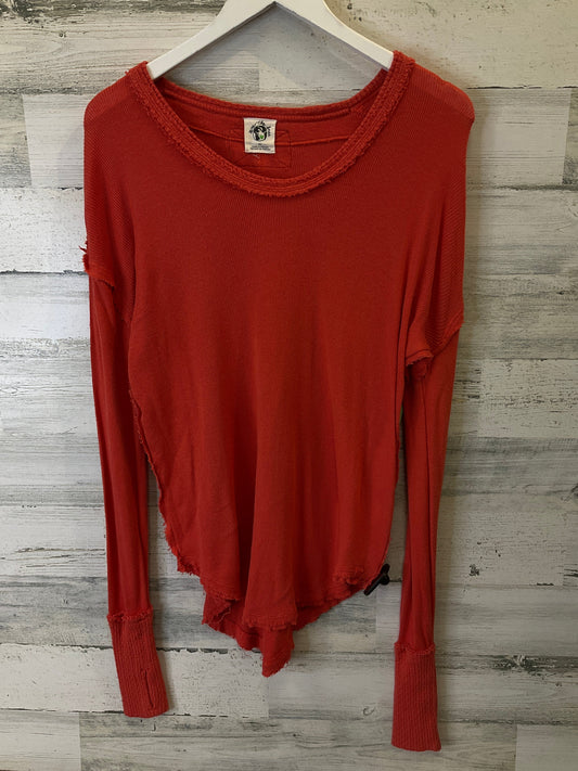 Orange Top Long Sleeve We The Free, Size Xs