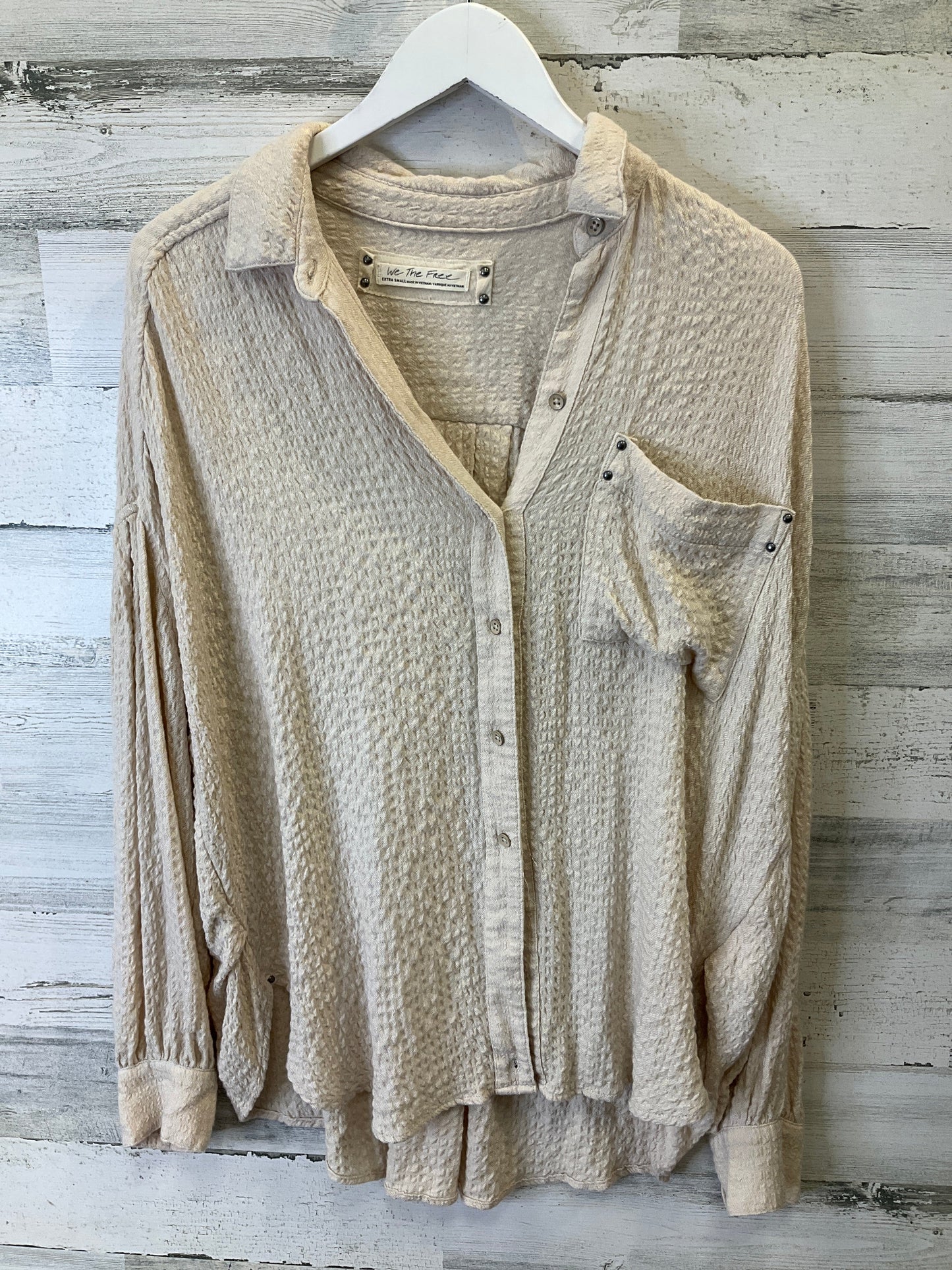 Tan Top Long Sleeve We The Free, Size Xs