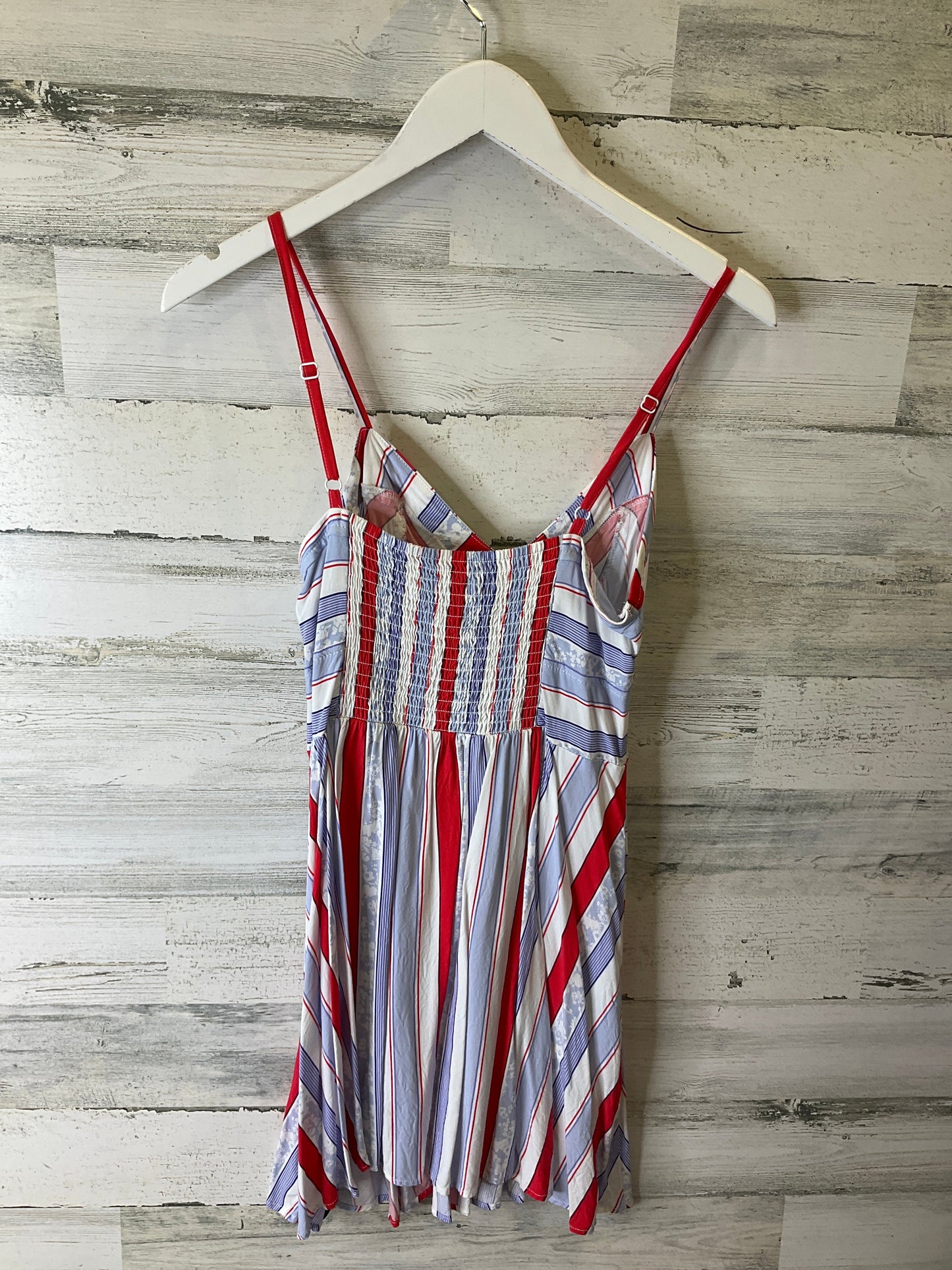 Blue Red & White Dress Casual Short Express, Size M