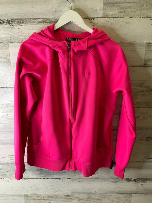 Sweatshirt Hoodie By Under Armour In Pink, Size: Xl