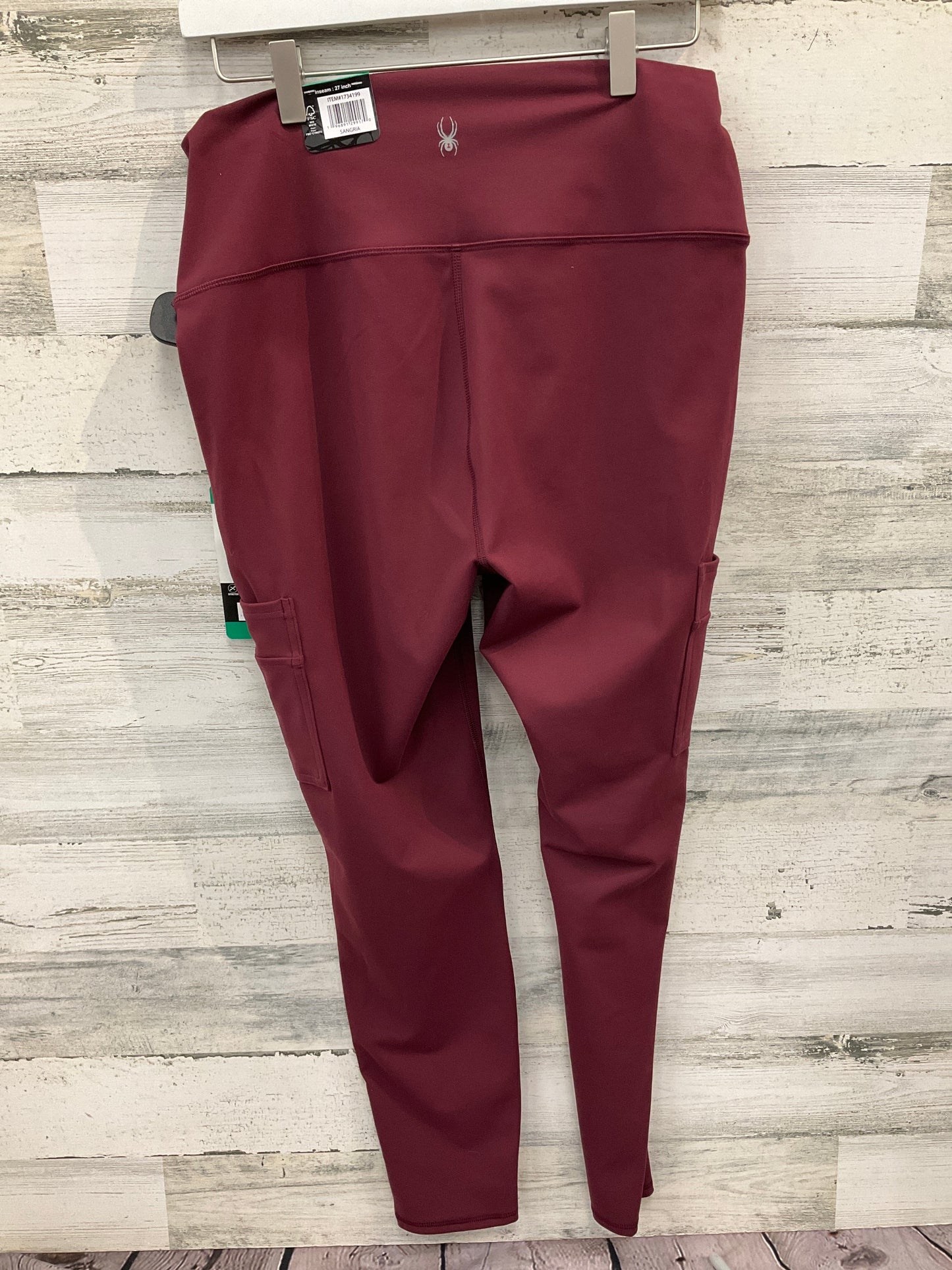 Athletic Leggings By Spyder In Red, Size: Xl