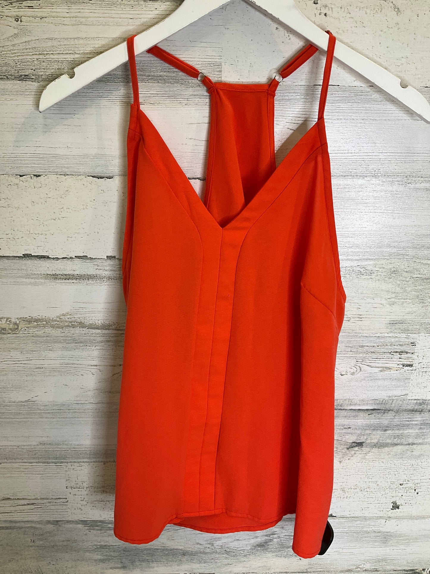 Orange Top Sleeveless Clothes Mentor, Size M