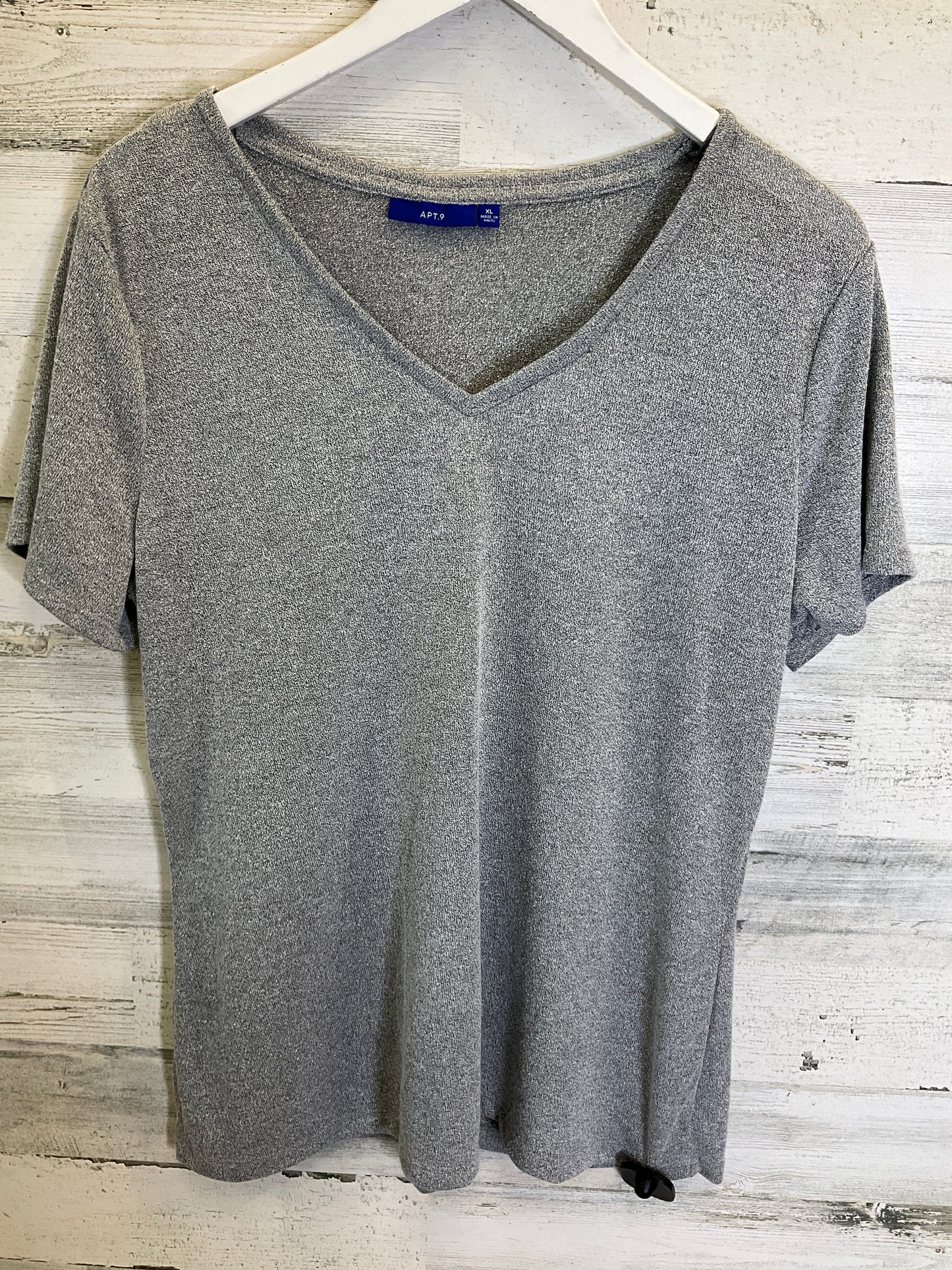 Grey Top Short Sleeve Apt 9, Size Xl