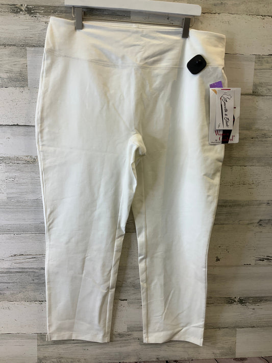 White Pants Wide Leg Clothes Mentor, Size 18