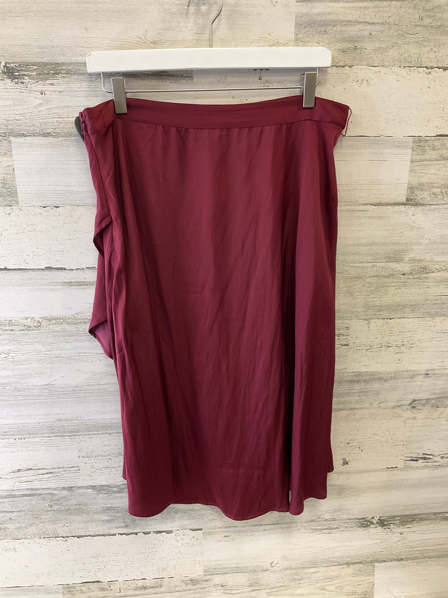 Skirt Midi By Loft In Red, Size: L