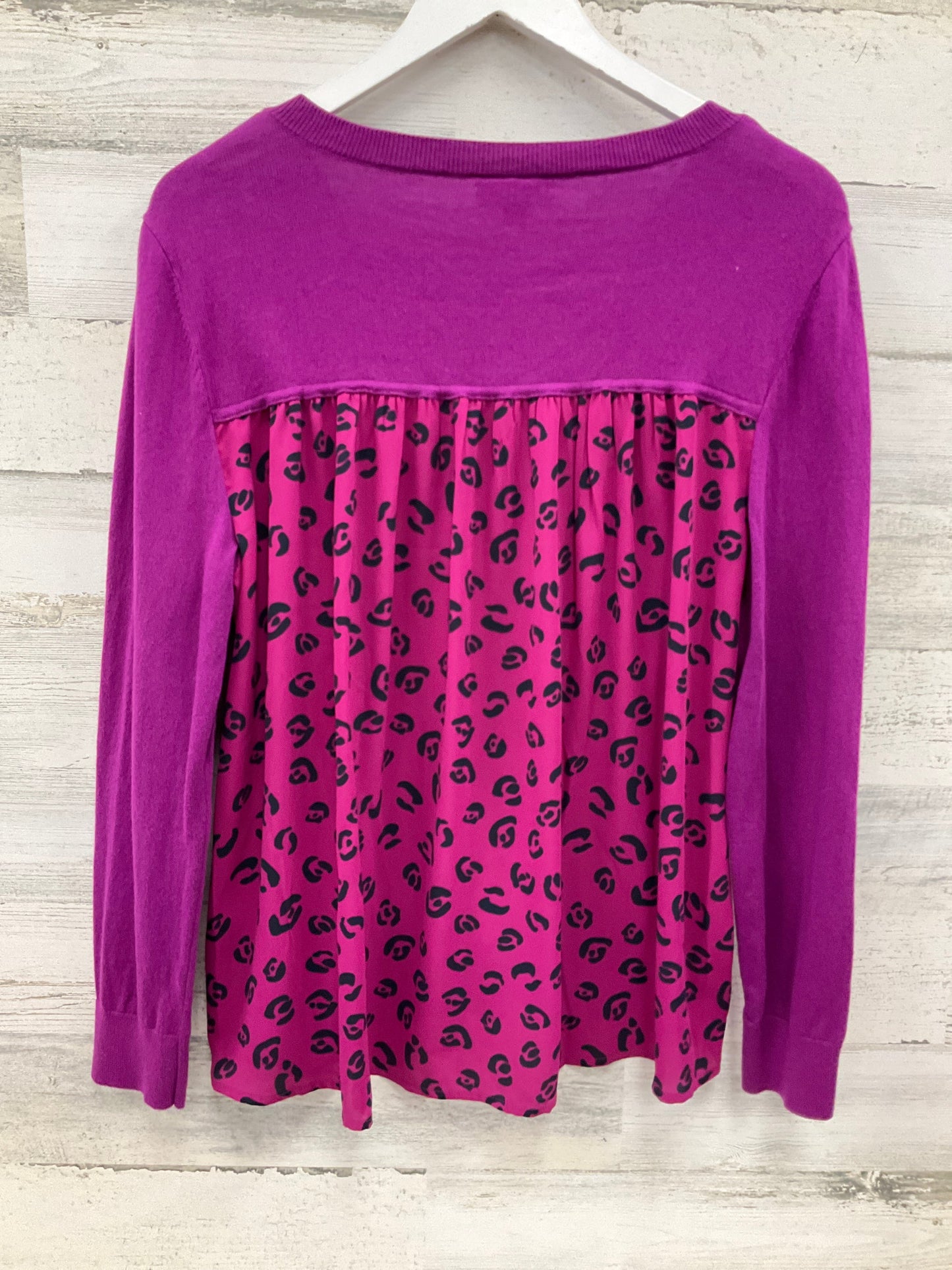 Top Long Sleeve By Loft In Purple, Size: L