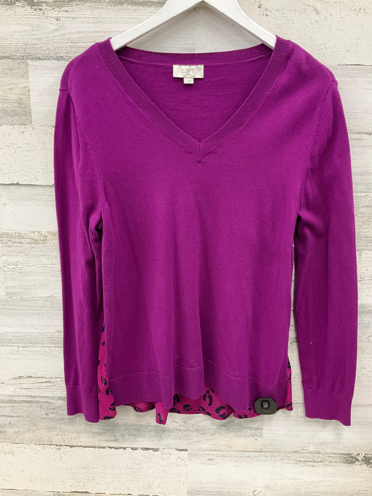 Top Long Sleeve By Loft In Purple, Size: L