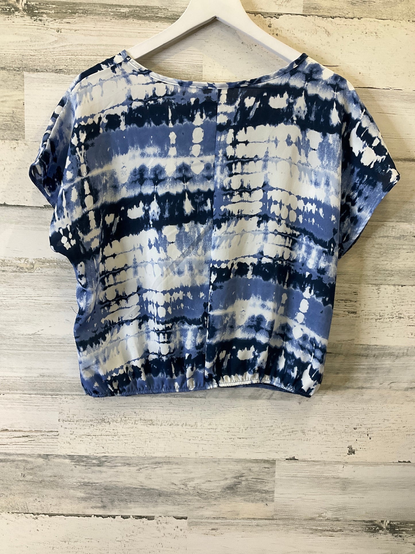Blue Top Short Sleeve Clothes Mentor, Size L