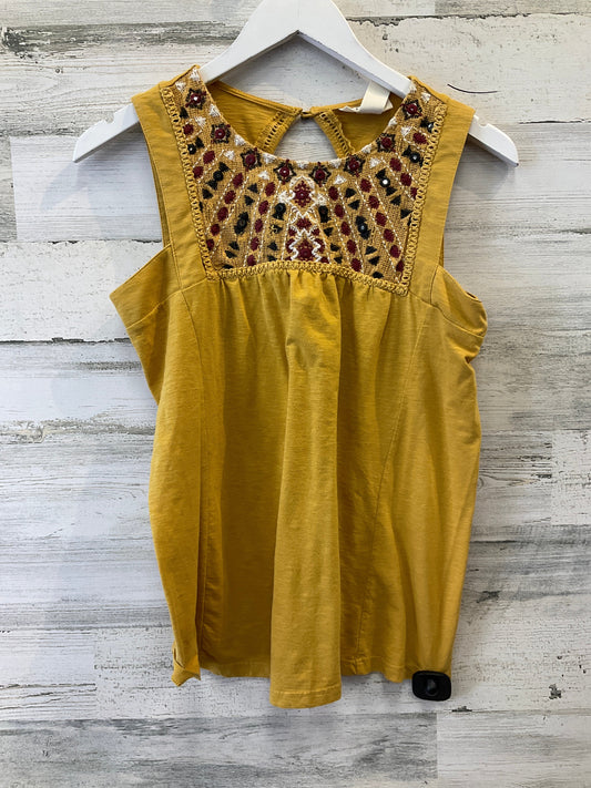 Yellow Top Sleeveless Style And Company, Size Petite  M