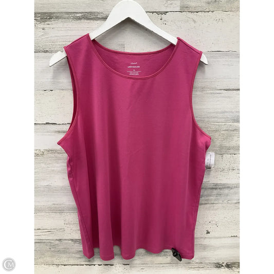 Top Sleeveless By Cj Banks In Pink, Size: 1x