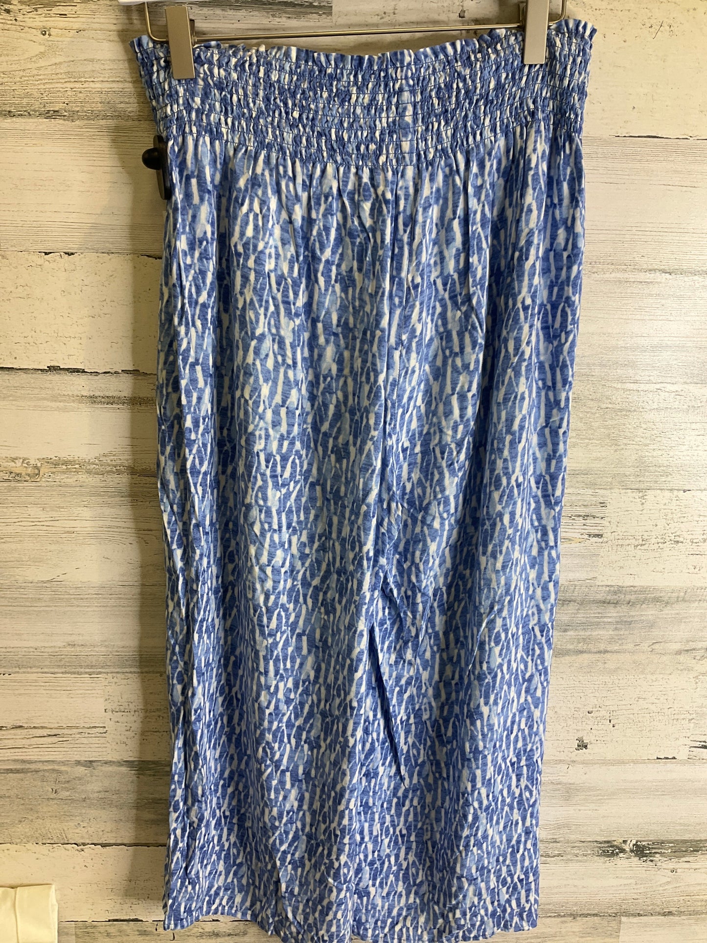 Pants Cropped By Michael By Michael Kors In Blue & White, Size: 10