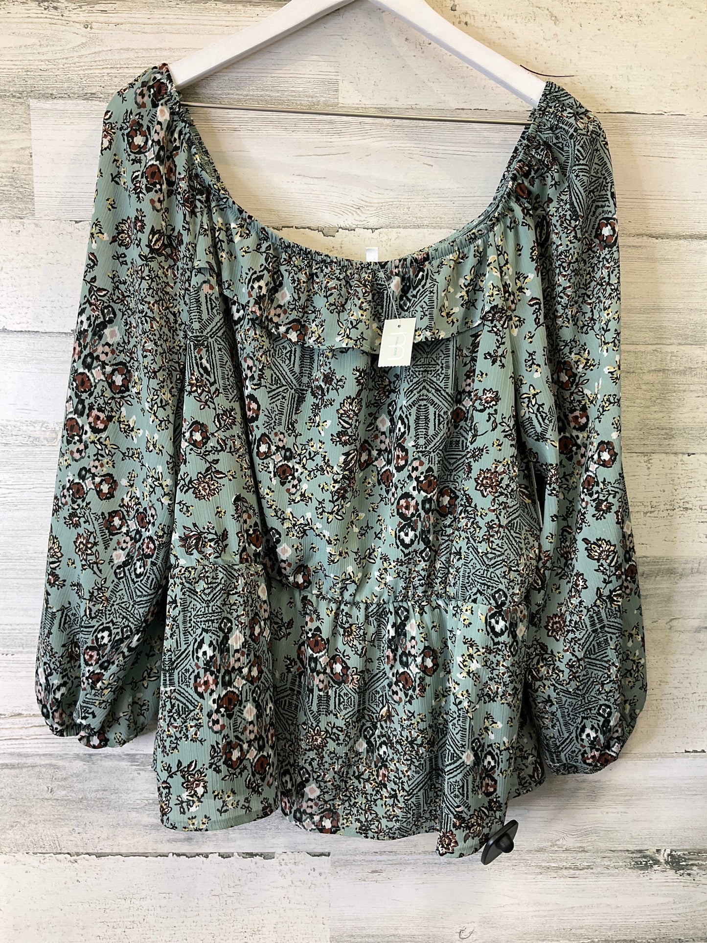 Green Top Long Sleeve Maurices, Size Xl