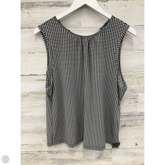 Top Sleeveless By Chaps In Black & Cream, Size: Petite   Xl