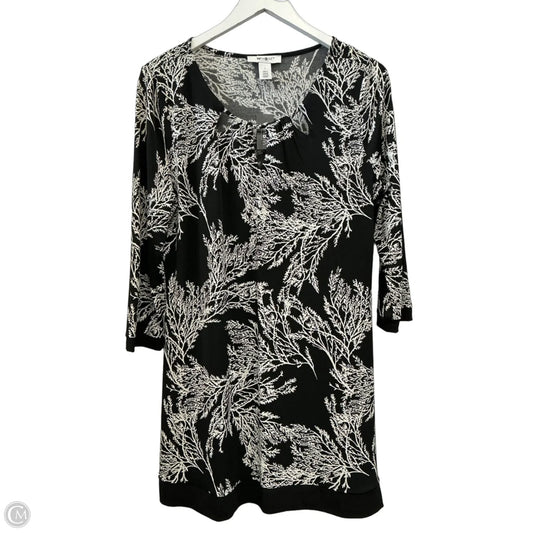 Dress Casual Midi By White House Black Market In Black & White, Size: L