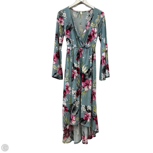 Dress Casual Maxi By Pink Blush In Blue, Size: L