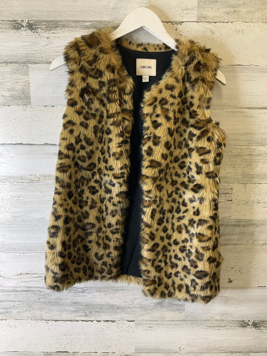 Vest Faux Fur & Sherpa By Cherokee In Animal Print, Size: Xl