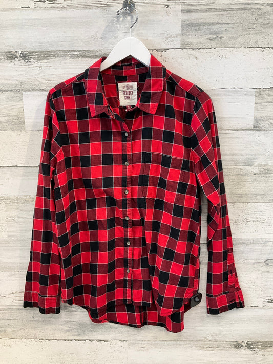 Top Long Sleeve By So In Plaid, Size: Xl