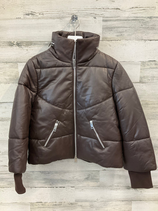 Coat Puffer & Quilted By Cma In Brown, Size: M