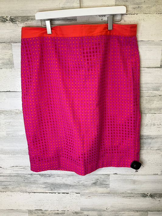Orange & Purple Skirt Midi Talbots, Size 16