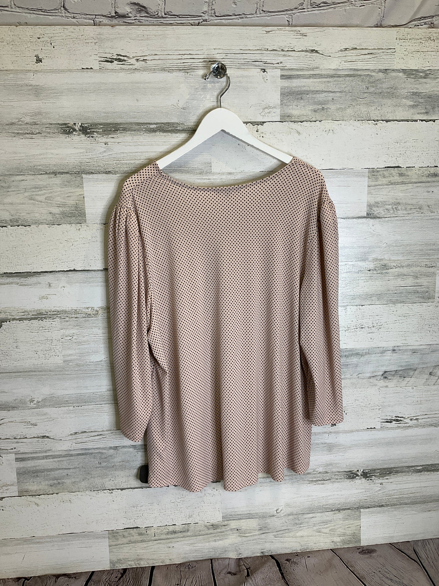 Top 3/4 Sleeve By Adrianna Papell In Beige, Size: 2x