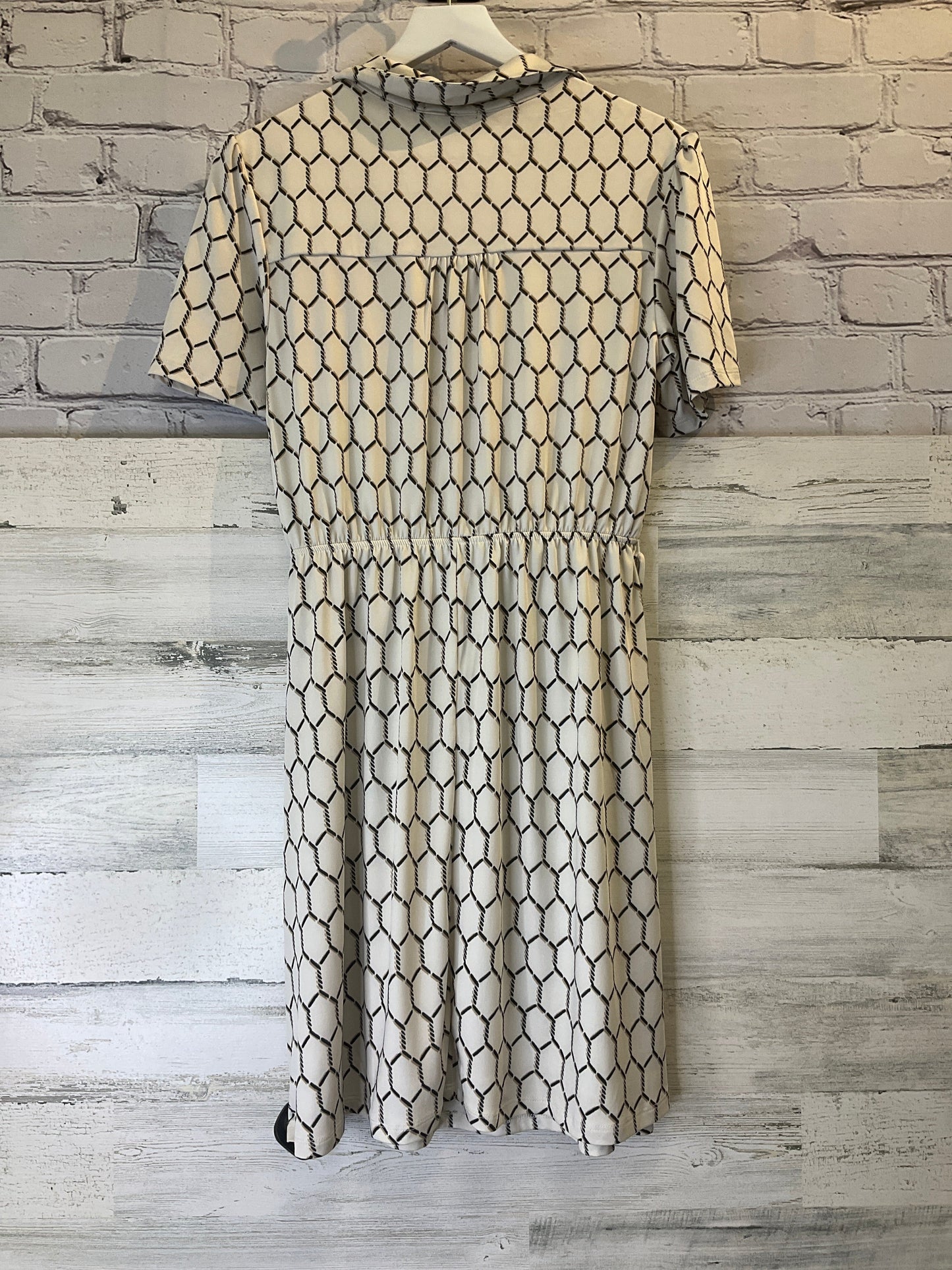 White Dress Casual Midi Clothes Mentor, Size L