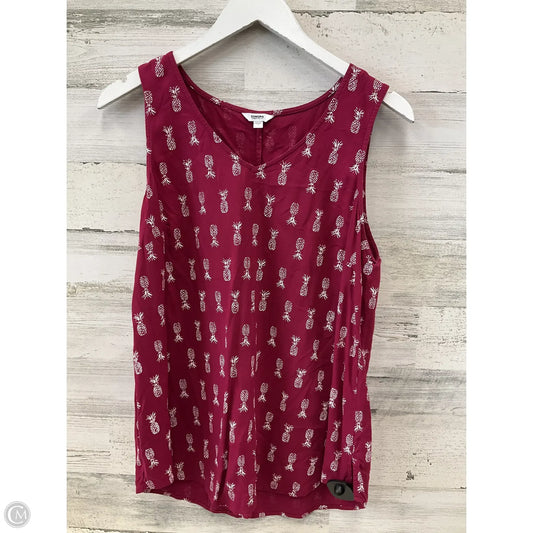 Top Sleeveless By Sonoma In Pink, Size: M