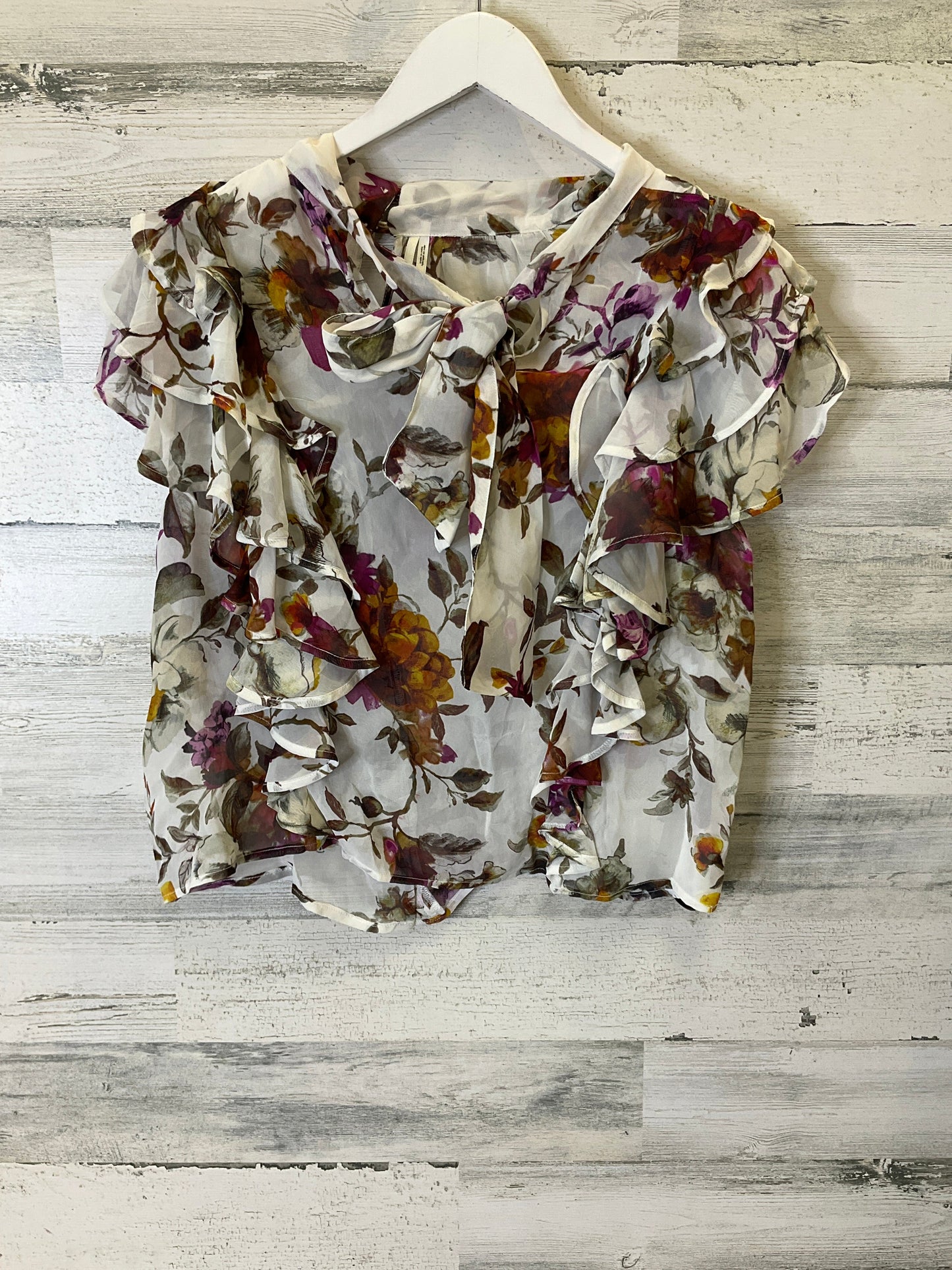 Floral Print Top Sleeveless Anthropologie, Size S