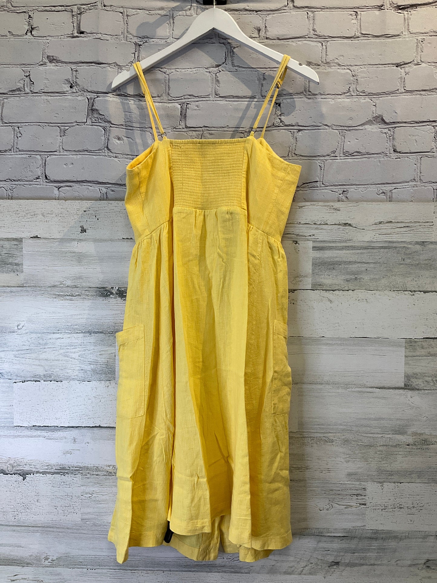 Yellow Dress Casual Midi Forever 21, Size M