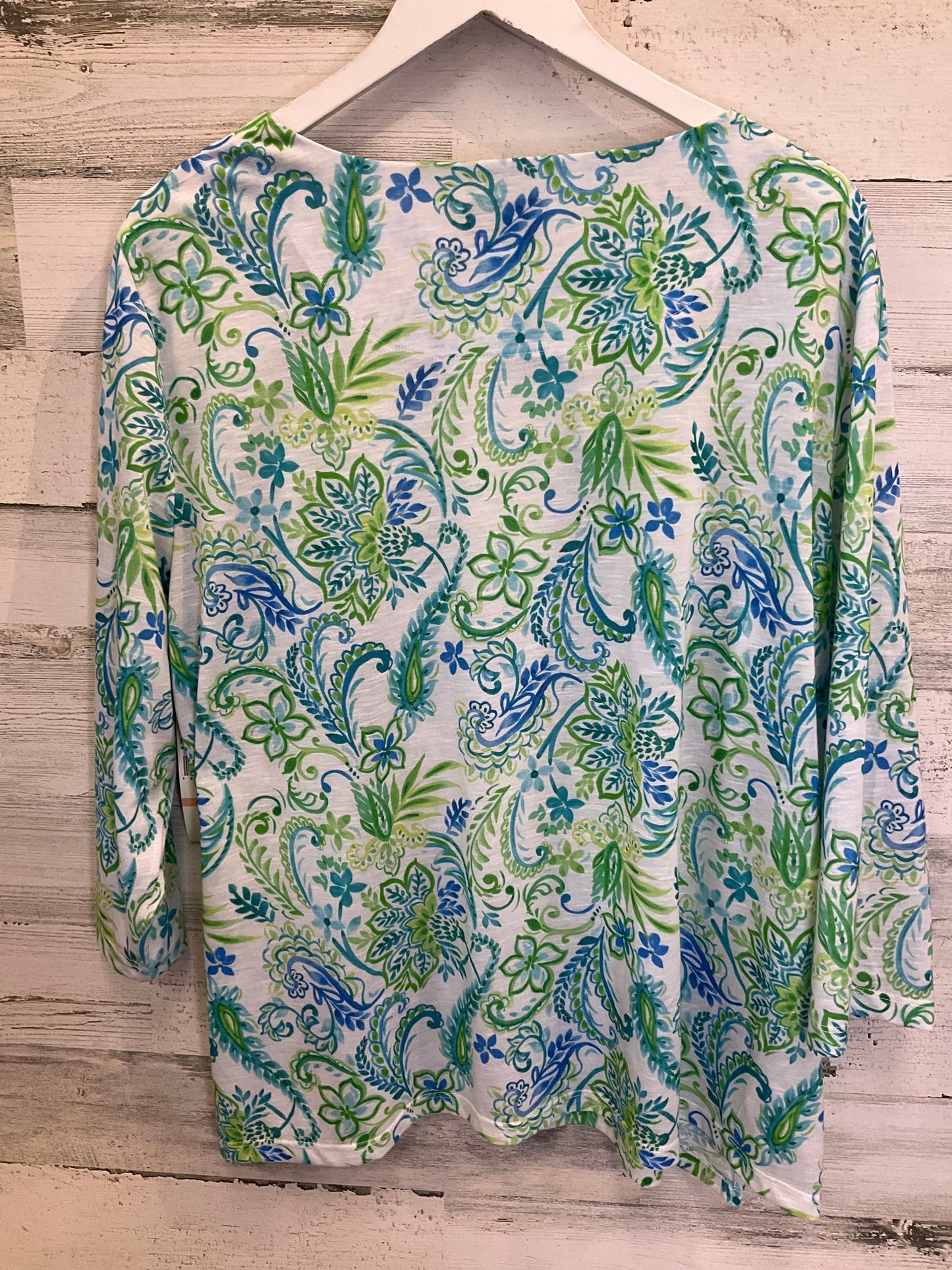 Floral Print Top 3/4 Sleeve Alfred Dunner, Size 2x