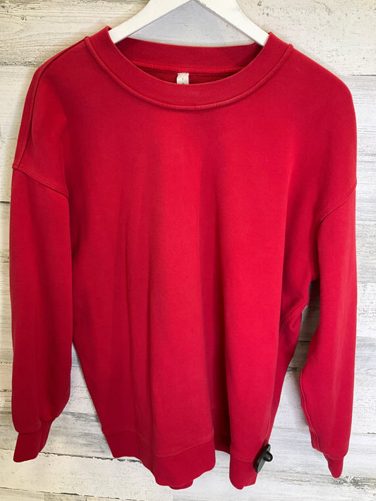 Red Sweatshirt Crewneck Lululemon, Size 6