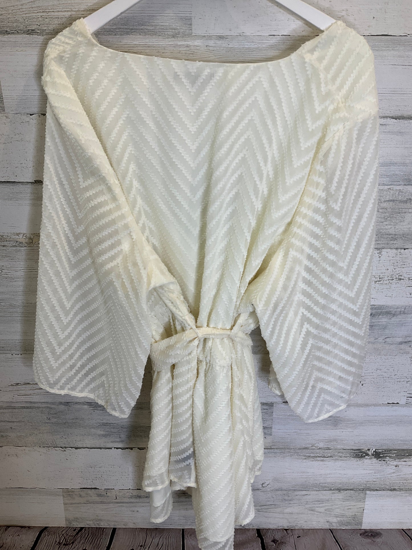 Ivory Top Long Sleeve Clothes Mentor, Size 4x