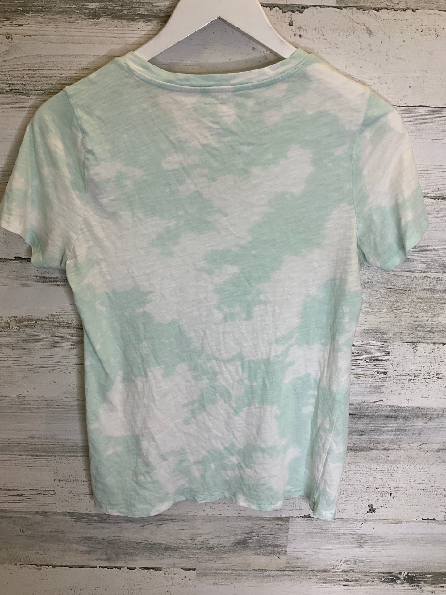 Green & White Top Short Sleeve Sonoma, Size Xs