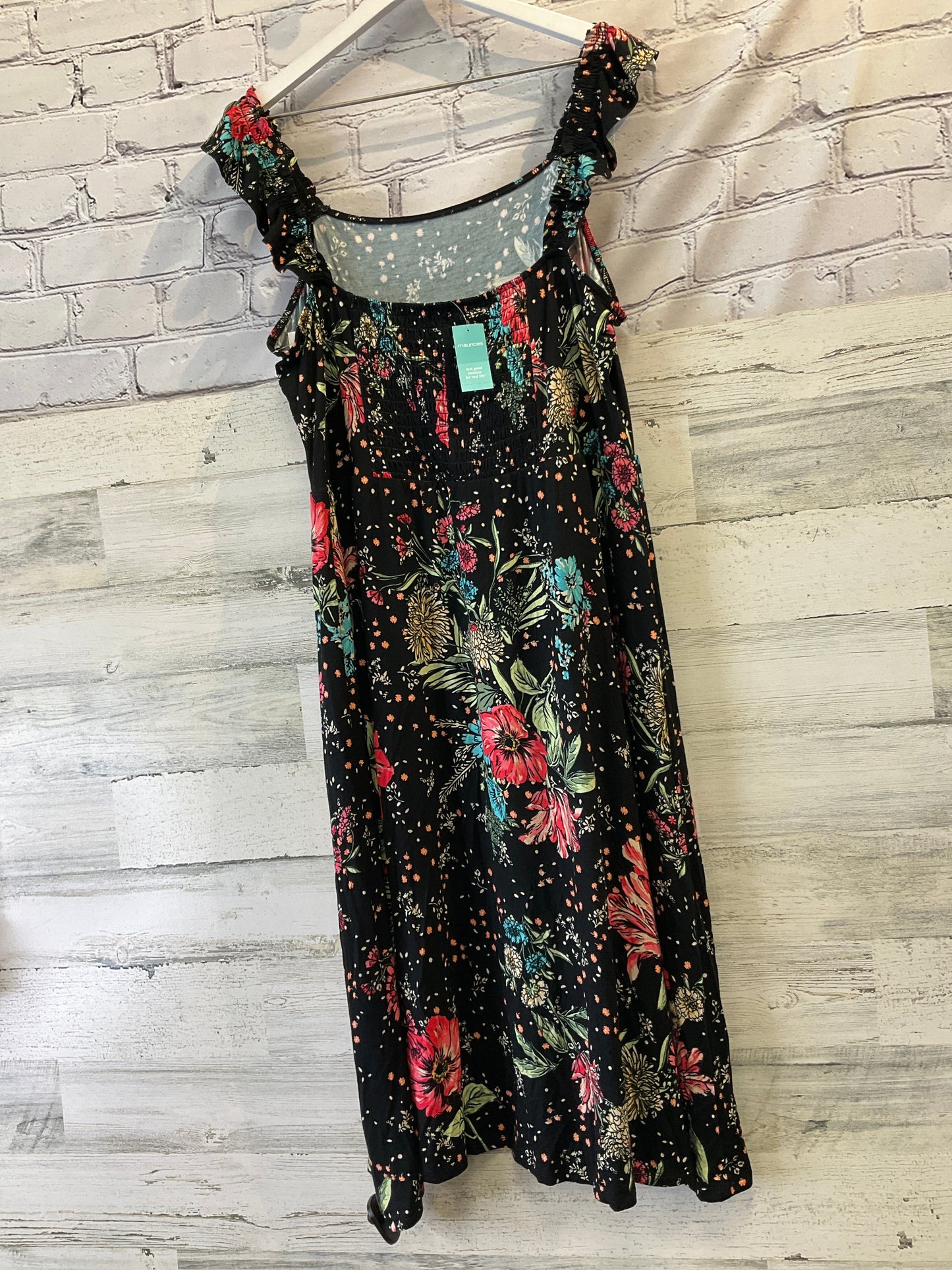 Floral Print Dress Casual Midi Maurices, Size Xl