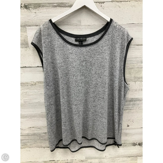 Top Sleeveless By Forever 21 In Grey, Size: 3x